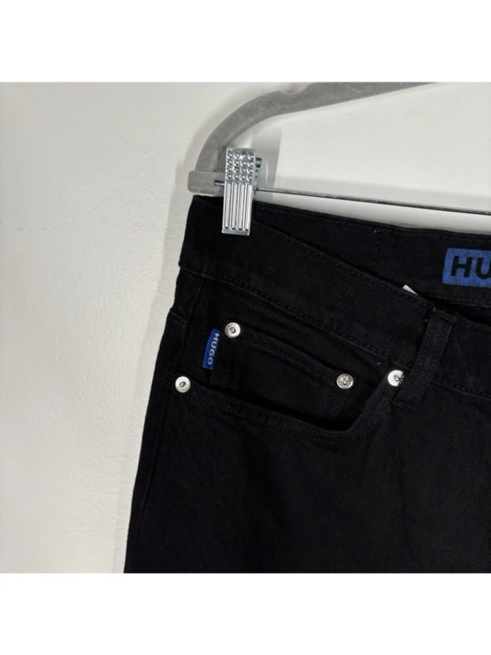 HUGO Boss Men Size W32xL32 Black Denim Ash Slim Fit Jeans NWT